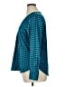 Ann Taylor 100% Polyester Houndstooth Teal Long Sleeve Blouse Size XL - photo 5