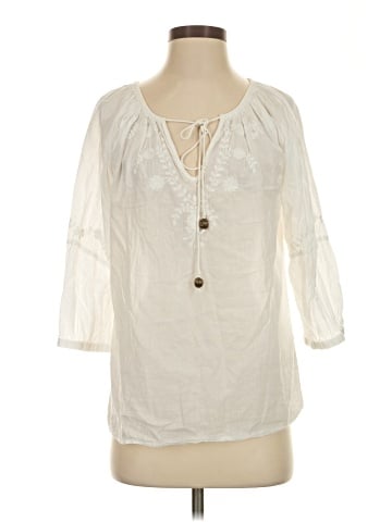 Creme Fraiche 3/4 Sleeve Blouse (view 1)