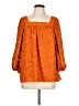 LC Lauren Conrad 100% Polyester Orange Long Sleeve Blouse Size L - photo 1