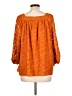 LC Lauren Conrad 100% Polyester Orange Long Sleeve Blouse Size L - photo 2