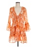 Blue Island 100% Polyester Paisley Orange Cocktail Dress Size M - photo 1