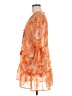 Blue Island 100% Polyester Paisley Orange Cocktail Dress Size M - photo 5