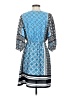 Ann Taylor LOFT 100% Polyester Print Blue Casual Dress Size S - photo 2