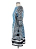 Ann Taylor LOFT 100% Polyester Print Blue Casual Dress Size S - photo 5