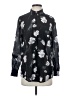 Equipment Floral Black Long Sleeve Blouse Size S - photo 1