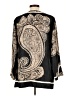 BCBGMAXAZRIA Paisley Black 3/4 Sleeve Blouse Size L - photo 2