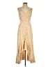 Bishop + Young 100% Polyester Floral Tropical Yellow Tan Casual Dress Size L - photo 1