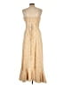 Bishop + Young 100% Polyester Floral Tropical Yellow Tan Casual Dress Size L - photo 2