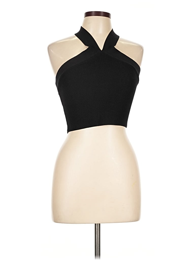 Pre-owned Babaton Tank Top Black Halter Neckline Tops