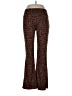 Pink Rose Animal Print Brown Casual Pants Size L - photo 1