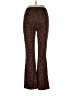 Pink Rose Animal Print Brown Casual Pants Size L - photo 2