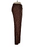 Pink Rose Animal Print Brown Casual Pants Size L - photo 4