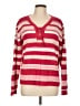 Cherokee 100% Cotton Stripes Red Pullover Sweater Size L - photo 1