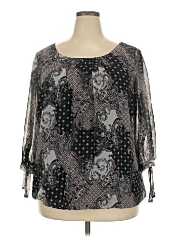 Roz & Ali 3/4 Sleeve Blouse (view 1)