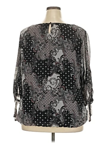 Roz & Ali 3/4 Sleeve Blouse (view 2)