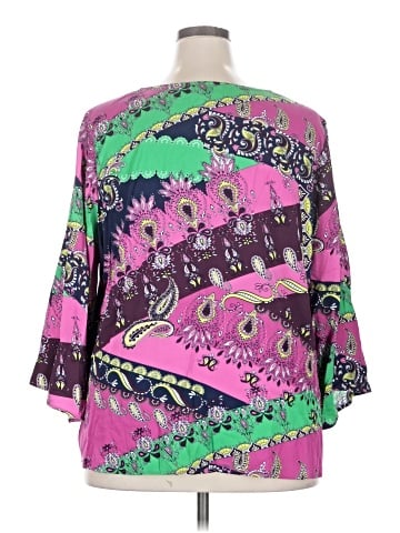 Attitudes by Renee 3/4 Sleeve Blouse (view 2)