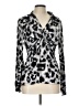 Cache Animal Print Silver Long Sleeve Blouse Size L - photo 1