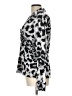 Cache Animal Print Silver Long Sleeve Blouse Size L - photo 5