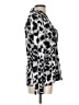 Cache Animal Print Silver Long Sleeve Blouse Size L - photo 4