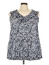 Lane Bryant Blue Sleeveless Blouse Size 22 - 24 Plus - photo 1