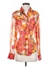 J.Crew 100% Cupro Floral Orange Long Sleeve Blouse Size 2 - photo 1