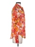 J.Crew 100% Cupro Floral Orange Long Sleeve Blouse Size 2 - photo 4