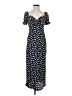 Topshop 100% Polyester Polka Dots Black Casual Dress Size 4 - photo 1