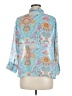 Essentials by Milano Paisley Blue 3/4 Sleeve Blouse Size M - photo 2