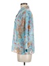 Essentials by Milano Paisley Blue 3/4 Sleeve Blouse Size M - photo 5