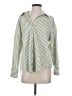 Zara Stripes Green Long Sleeve Blouse Size S - photo 1