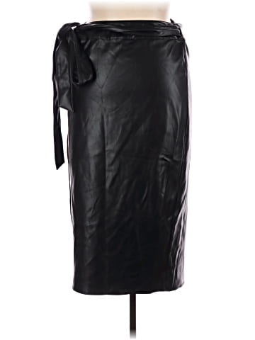Never Fully Dressed Faux Leather Skirt (view 2)