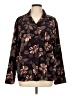 Coldwater Creek Floral Brown Long Sleeve Blouse Size L - photo 1