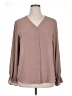 T Tahari 100% Polyester Brown Long Sleeve Blouse Size XL - photo 1