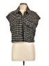 MNG Black Sleeveless Button-Down Shirt Size L - photo 1