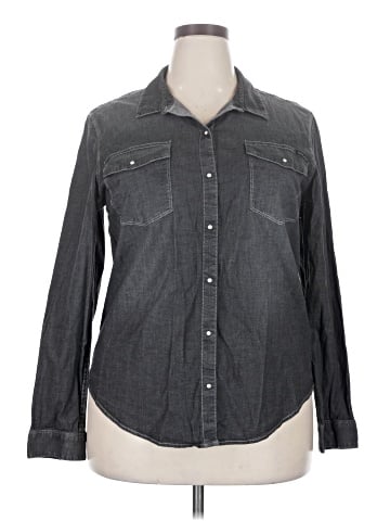 CALVIN KLEIN JEANS Long Sleeve Button-Down Shirt (view 1)