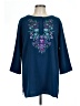 Linea by Louis Dell'Olio Blue 3/4 Sleeve Blouse Size L - photo 1