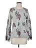 Lucky Brand Floral Gray Pullover Sweater Size S - photo 1
