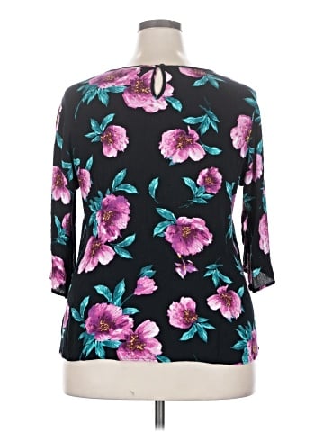 Indigo Rose 3/4 Sleeve Blouse (view 2)