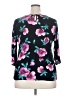 Indigo Rose 100% Rayon Floral Black 3/4 Sleeve Blouse Size 2X - photo 2