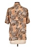 Claudia Richard 100% Polyester Animal Print Brown Short Sleeve Blouse Size 12 - photo 2