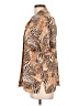 Claudia Richard 100% Polyester Animal Print Brown Short Sleeve Blouse Size 12 - photo 5