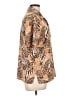 Claudia Richard 100% Polyester Animal Print Brown Short Sleeve Blouse Size 12 - photo 4