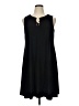 MSK Solid Black Casual Dress Size XL - photo 1