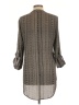 About A Girl 100% Polyester Gray Long Sleeve Blouse Size L - photo 2
