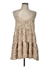 RVCA Animal Print Tan Casual Dress Size 10 - photo 1