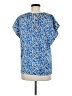 Halogen 100% Polyester Blue Short Sleeve Blouse Size M - photo 2