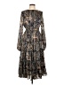 INA 100% Polyester Paisley Gray Casual Dress Size L - photo 1