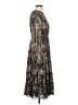 INA 100% Polyester Paisley Gray Casual Dress Size L - photo 4