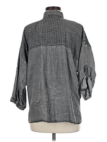 Lovestitch 3/4 Sleeve Button-Down Shirt (view 2)