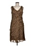 Robbie Bee 100% Polyester Animal Print Brown Cocktail Dress Size 8 - photo 1
